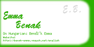 emma benak business card